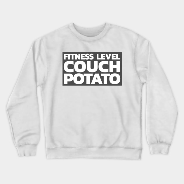 Fitness level: Couch Potato Crewneck Sweatshirt by BaltuskaArt